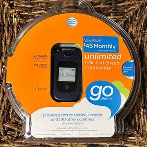 AT&T Z222 GoPhone Black Flip Phone BN